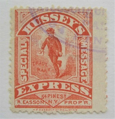 1880 US Local 87L75 Red Hussey's Express Special Message Scarce used example - Image 1 of 2