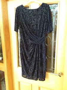 Navy glitter bodycon dress by Linea size14 - Picture 1 of 8