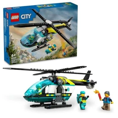 LEGO City Helicóptero de Rescate de Emergencia Bloque de Juguete Niños 2024 Nuevos Bloques 60405 Foto 1 de 4
