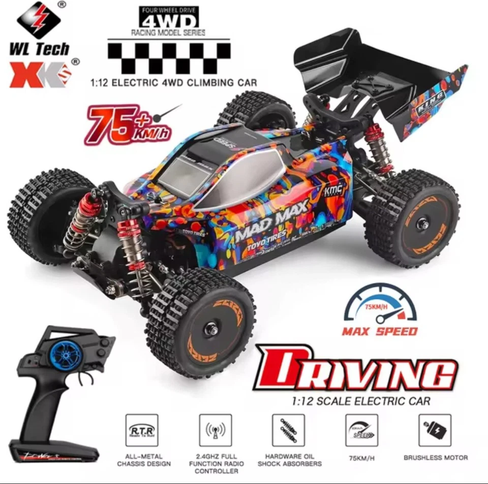 Buggy radiocontrol WLTOYS 184016 ALTA VELOCIDAD 75 KM/H (45 MPH) 4x4 2,4 G carreras sin escobillas nuevo Foto 1 de 3