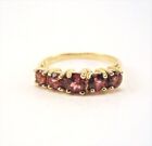 Dainty Amethyst 10K Yellow Gold Band Ring PDN Thailand Size 6