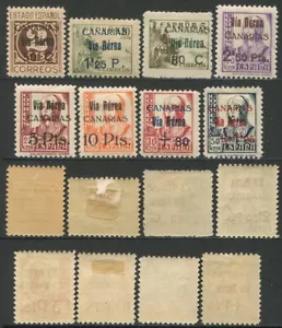 España Via Aerea - 8 sellos 1938 */MH 44/51 - Picture 1 of 1