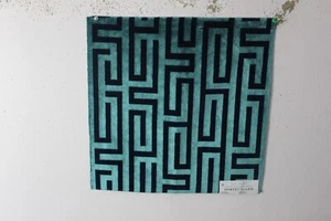 Robert Allen, Velvet Maze, Geometric, 17.50" W X 18" L, Color Aquamarine - Picture 1 of 1