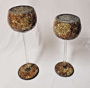 Einzigartige dekorative Kelche, 2er Set, 12" x3" und 11"x3". - Bild 1 von 2