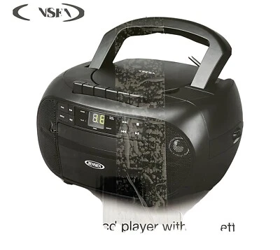 Grabadora de casete estéreo portátil Jensen[r] CD-550 y reproductor de CD con radio Am/Fm Foto 1 de 4