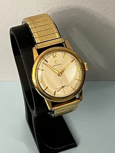 Vintage 60s Omega Seamaster Sub Second Winding Watch Cal 268 Serviced Gold Tone - Picture 1 of 12