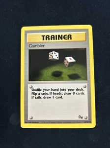 Gambler 60/62 Fossil Set Common Pokemon Trainer Card - Picture 1 of 10