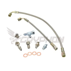 Rotated Turbo Oil Feed AVCS Line for Subaru Impreza STi GDB Garrett GT28R GT30R - Picture 1 of 3