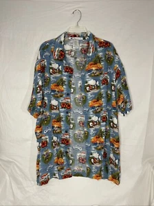 Disney Cruise Line Men's LargeCastaway Cay Hawaiian Button Down Rayon Shirt ๐ด - Picture 1 of 5