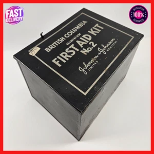 Vintage Metal First Aid No.2 By Johnson And Johnson with Bandages - Picture 1 of 6