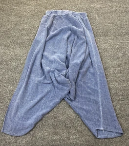 Linen Blend Italy Harem Drop Crotch Pants OS Coastal Lounge Yoga Festival Boho - Bild 1 von 12