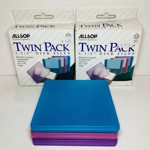 Allsop Twin Pack 3 1/2” Étuis de Protection Compacts Transportables pour Fichiers Disque Lot 2 - Photo 1/7