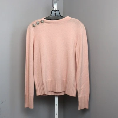 Suéter Rosa Colección Cachemira Neiman Marcus con Botones Estrás Talla M Foto 1 de 3