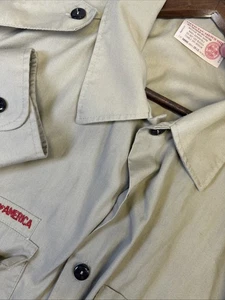 Boy Scouts Of America Adult Men’s 2XL Beige Long Sleeve Button Down Shirt - Picture 1 of 7