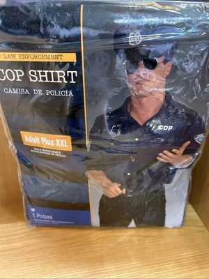 Camisa de policía policía disfraz Halloween estilo policía adulto XXL vestir nueva Foto 1 de 3