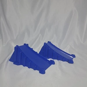 VTG 1995 Hot Wheels Car Truck Vehicle Ramp for Diecast Toy Cars Blue Set Of 2 - Picture 1 of 5