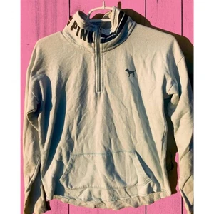 Felpa rosa Victoria's Secret donna XS giacca mezza zip finto collo Normcore - Foto 1 di 8