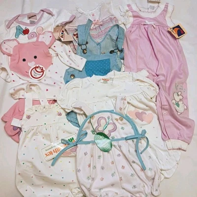 Vtg. 1980s Baby Girl Clothes Lot Healthtex/Carters/Tiny Tots Pastel Unworn NWT  - Image 1 of 4