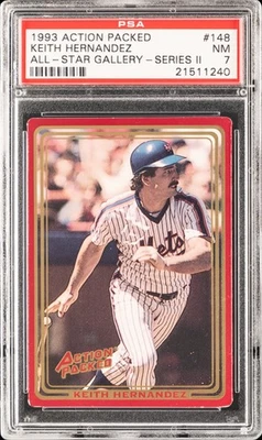 1993 ACTION PACKED ALL-STAR GALLERY #148 KEITH HERNANDEZ PSA 7 - Image 1 of 2