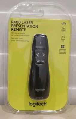 Logitech R400 Presenter Remote Control & Laser Pointer 910-001354 (New/ Sealed) - Image 1 of 2