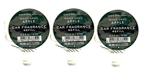 3 BATH & BODY WORKS SCENTPORTABLE FRAGRANCE CAR REFILL MAHOGANY APPLE 0.2 OZ NEW - Picture 1 of 1