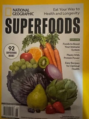 National Geographic-SUPERFOODS.  Eat your way to health. Brand New. Never Read! - Image 1 of 4