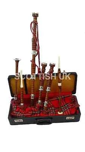 Scottish Great Highland Bagpipes Rosewood Silver Amounts/Bagpipes with Hard Case - Picture 1 of 1