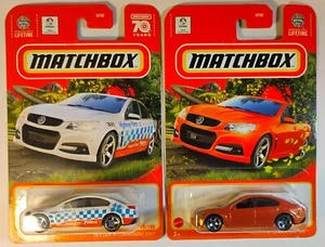 Matchbox Holden VF Commodore SSV x2: Orange, Police Highway Patrol - Picture 1 of 7