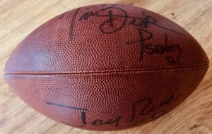 Tim Brown AND Jerry Rice autographed signed Wilson NFL game football JSA Raiders - Picture 1 of 4
