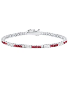 Authentic Crislu Small Princess Cut Ruby Tennis Bracelet (4.35 ct.) - Picture 1 of 1