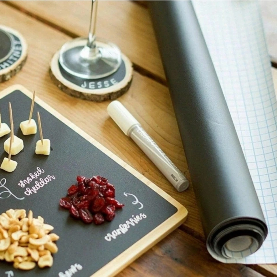 1 ROLL * Blackboard Vinyl Peel Stick Self Adhesive Chalkboard Wall Sticker Chalk - Image 1 of 4