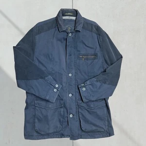 Tommy Bahama Utility Field Jacket Mens L Blue Cotton Nylon Chore Coat Workwear - Picture 1 of 4