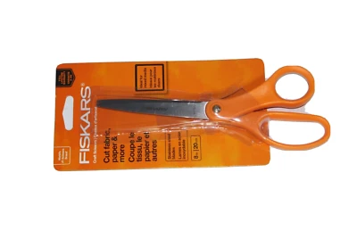 Fiskars 134520 Multi Purpose 8 Inch Orange Handled Scissors - Image 1 of 4