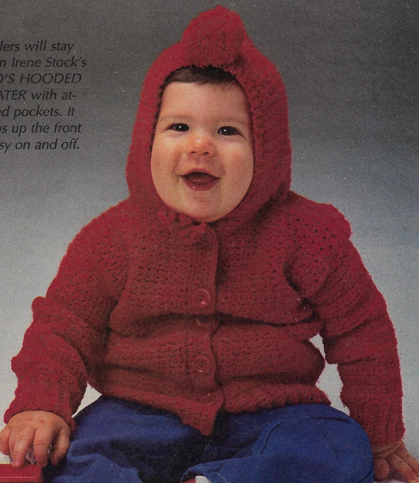 Toddler's Hooded Sweater crochet pattern instructions - Image 1 of 1