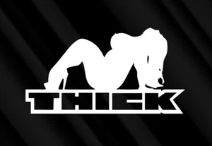 THICK FUNNY FAT CHICK GIRL STRIPPER LADY Car Decal Sticker FREE SHIPPING - Picture 1 of 7