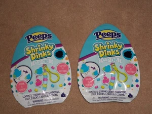 NEW, SET OF 2 PEEPS SHRINKY DINKS CLIP-ONS, EASTER - Picture 1 of 2