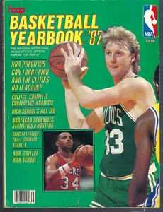 1986-87 Hoop Basketball Yearbook Larry Bird Charles Barkley cover - Picture 1 of 1
