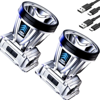 90000LM Súper Brillante Recargable Alta Potencia Faro Portátil Senderismo Faro Foto 1 de 4