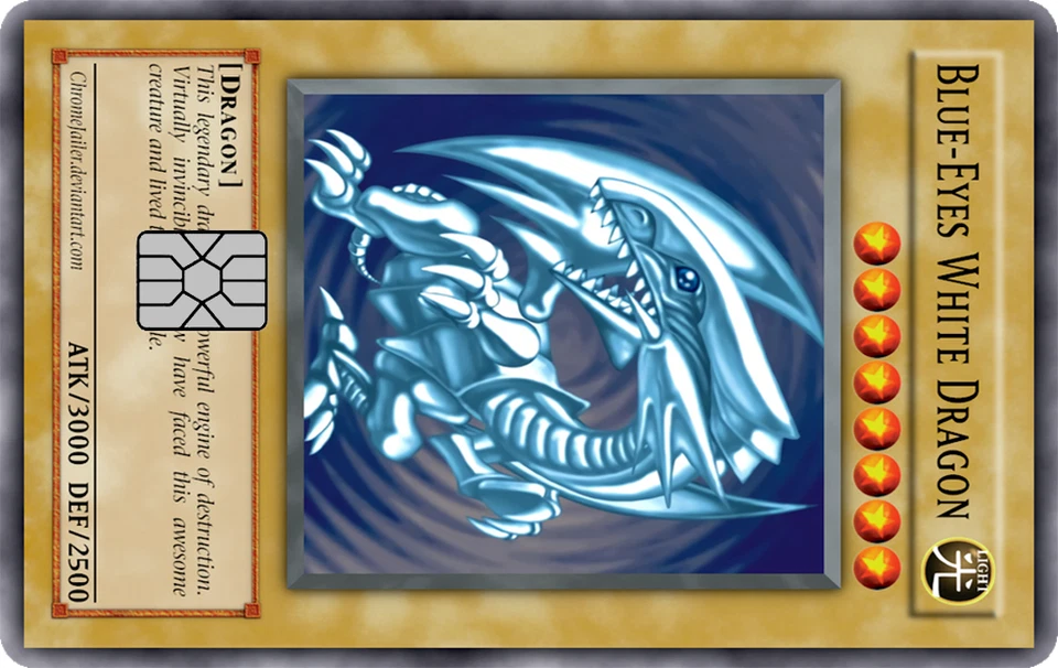 Credit Card SMART Sticker Skin Yugiooh (Blue Eyes White Dragon, Dark Magician) - Image 1 of 4