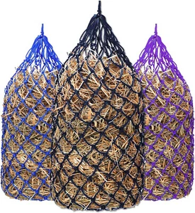 Pack of 3 Heavy Duty Hay Bags for Horses, Goats, Cows, Donkeys Made from Nylon - Picture 1 of 7