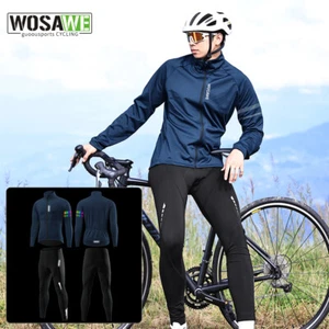 WOSAWE Winter Radanzüge Langarmjacke & Strumpfhose Rennrad Thermovlies - Bild 1 von 25