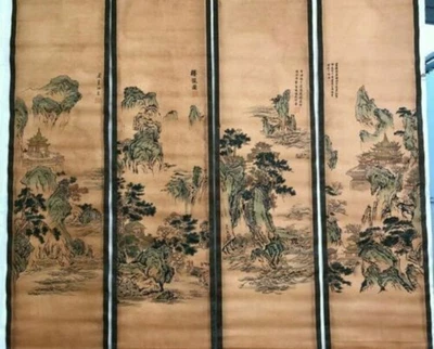 China Pinturas Caligrafía Pergaminos Paisaje Pintura Decoración Angustia Foto 1 de 4