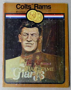 BALTIMORE COLTS vs LA RAMS 1969 Football Game Program Memorial Stadium - Picture 1 of 3
