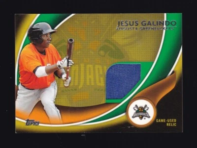 2014 Topps Pro Debut Jesus Galindo Gold 30/50 Game Used Jersey #DD-JG - Image 1 of 2