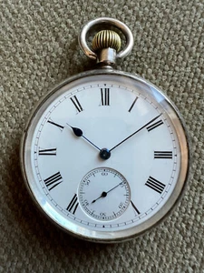 Antiguo reloj de bolsillo plata inhibición de anclaje tornillos de oro - 52 mm aprox. 1900 defectuoso - Imagen 1 de 14