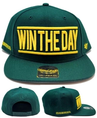 Oregon Ducks New '47 Win The Day Tagline Green Yellow Era Snapback Hat Cap - Image 1 of 4