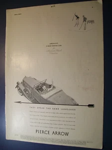 1935 Pierce Arrow roadster large-mag car ad- golf theme - Picture 1 of 1