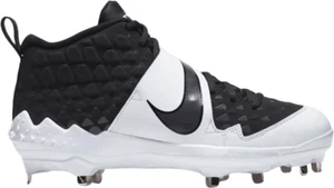 NIKE FORCE ZOOM TROUT 6 METAL BASEBALL CLEATS AR9815002 BLACK WHITE MEN SIZE 15 - Picture 1 of 2