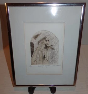 CAROL TRAVERS LUMMUS SIGNED ARTIST PROOF AP ETCHING SATURDAY'S SURPRISE 1981 - Picture 1 of 7