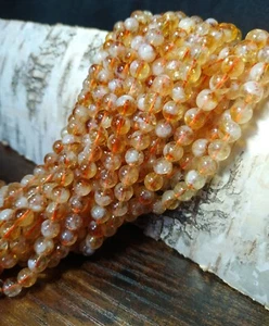 😏 Citrin Kugeln 6 mm Edelsteinperlen Strang Perlen für Mala, Kette & mehr😉 - Picture 1 of 1